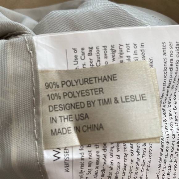 Timi & Leslie Charlie Diaper Bag, Beige - Picture 13 of 16